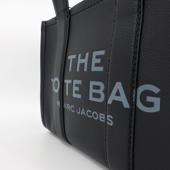 Marc Jacobs Women's The Small Tote Grainy Leather Bag Black OS - Picture 8 of 16